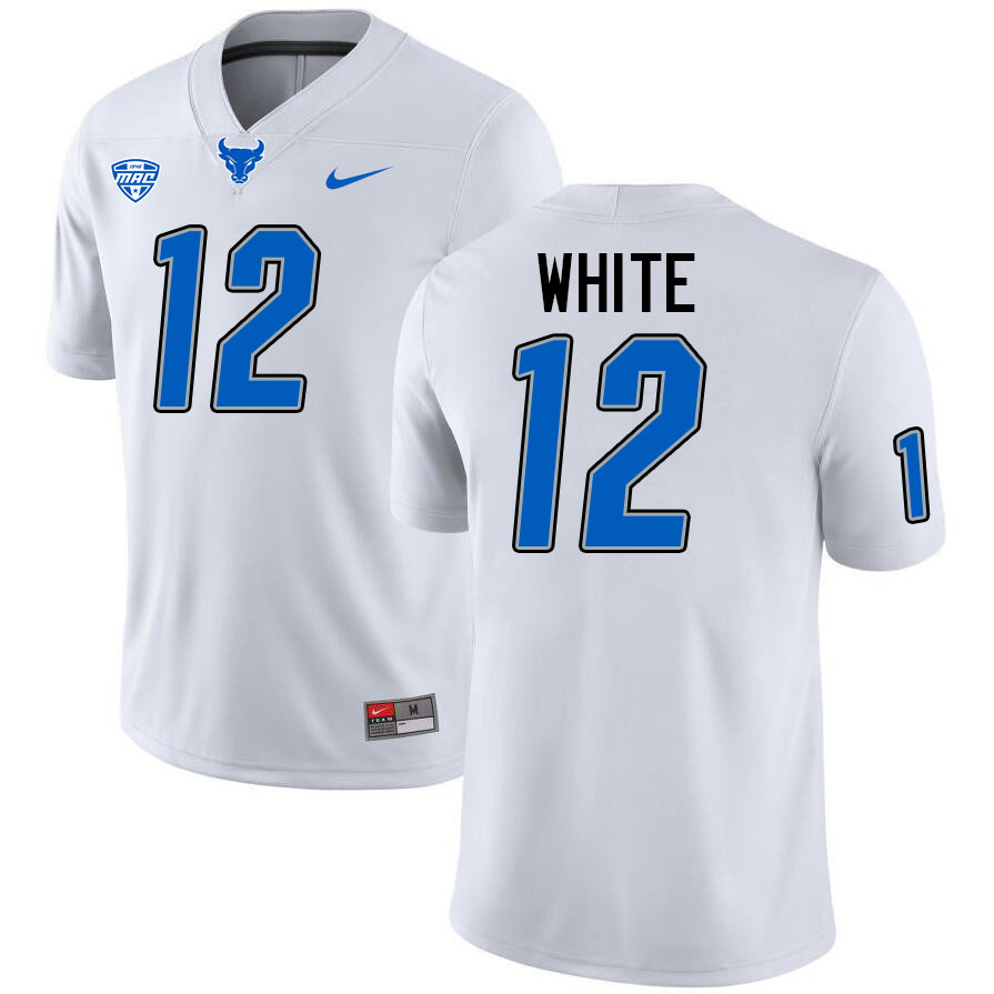 Malin White UB Bulls Jersey,University Of Buffalo Bulls #12 Malin White Jersey Youth-White